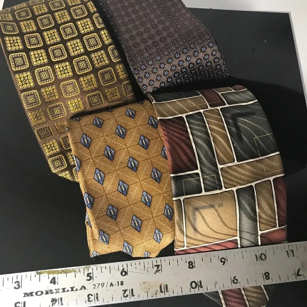 Vintage Ties Tie Neckwear Mens Necktie Office Arrow Seacrest Geometric Abstract